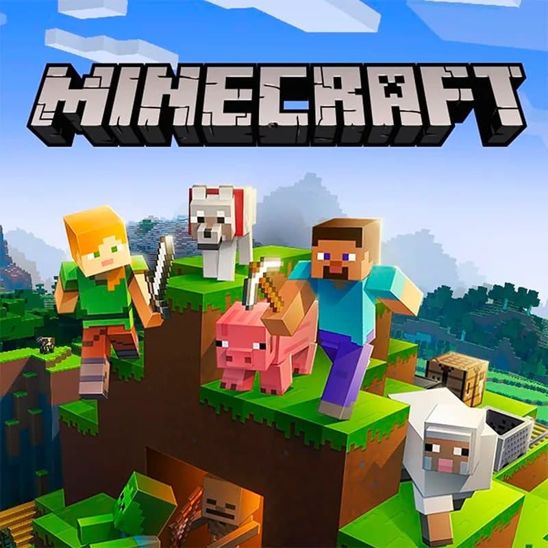 Villagers and animals in a Better Minecraft cherry biome